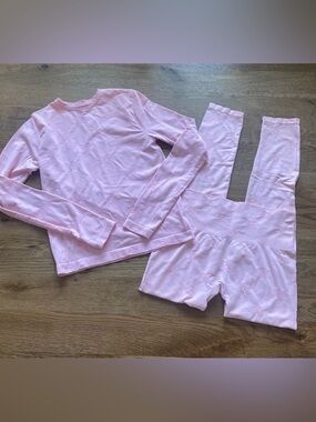 Juicy Couture Baby Pink Long Sleeve Seamless Set